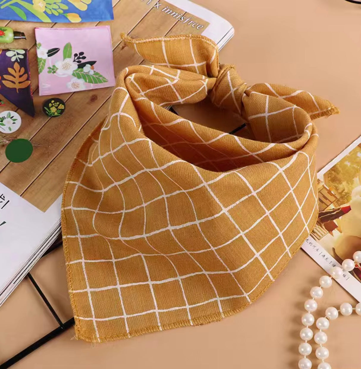 Yellow Picnic Bandana