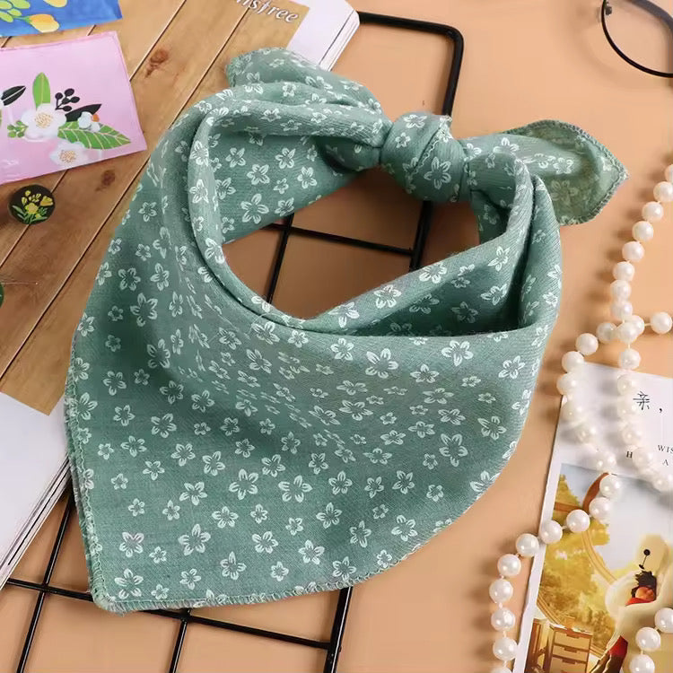 Green Floral Bandana