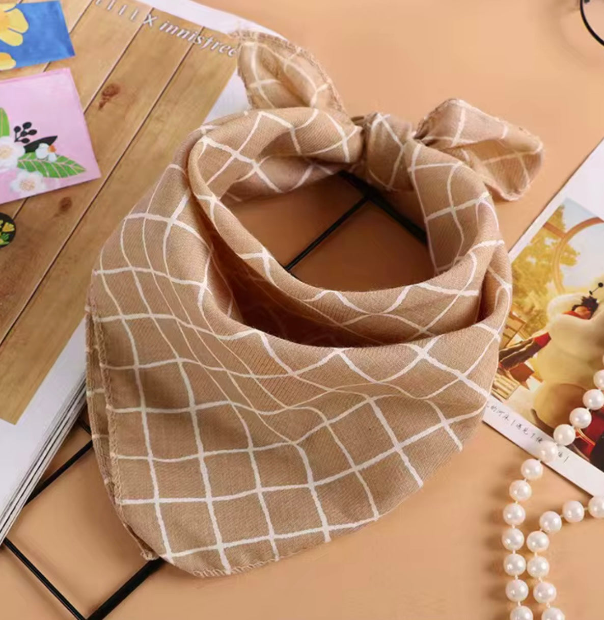 Beige Picnic Bandana